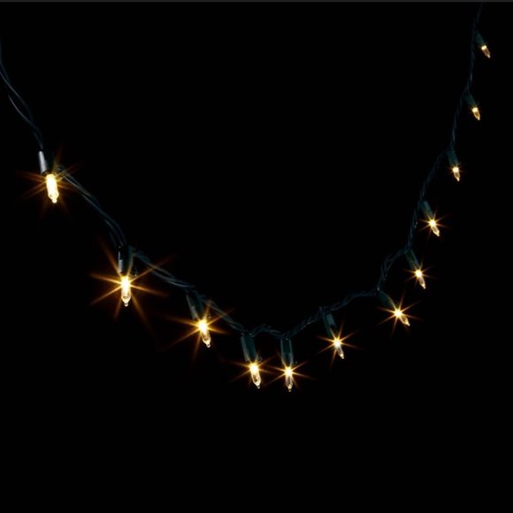 200ct LED Smooth Mini Christmas String Lights Warm White with Green Wire - Picture 3 of 5